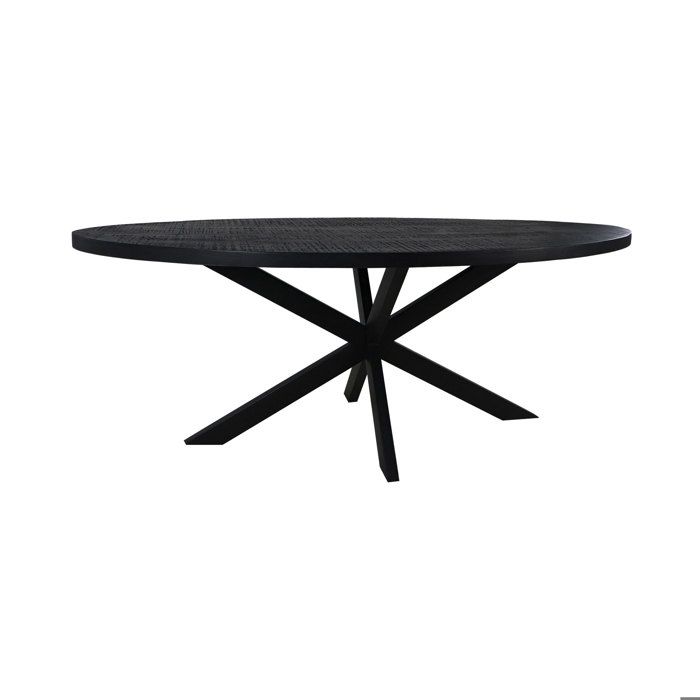 Table de repas ovale - HSM - Collection Noir - 160x90x76 - Laqué - Contemporain/Design