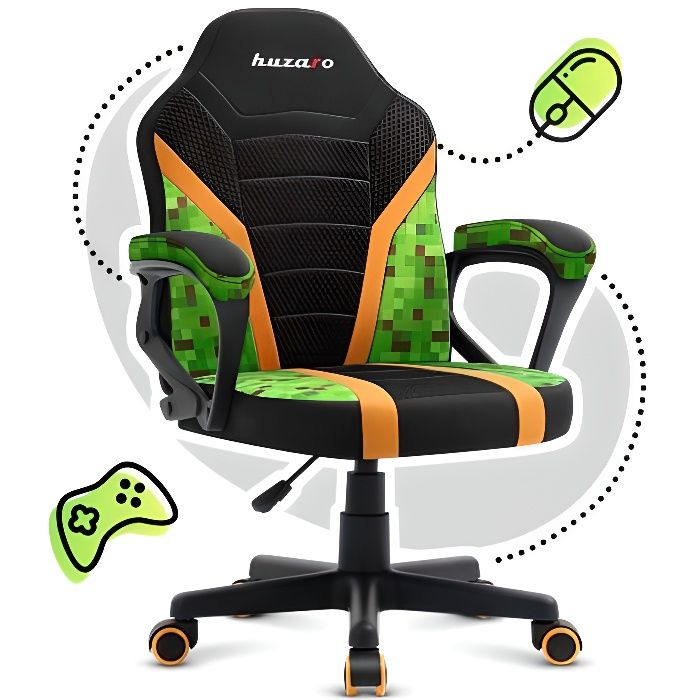 Chaise Gaming HUZARO Ranger 1.0 Pixel Mesh pour enfants