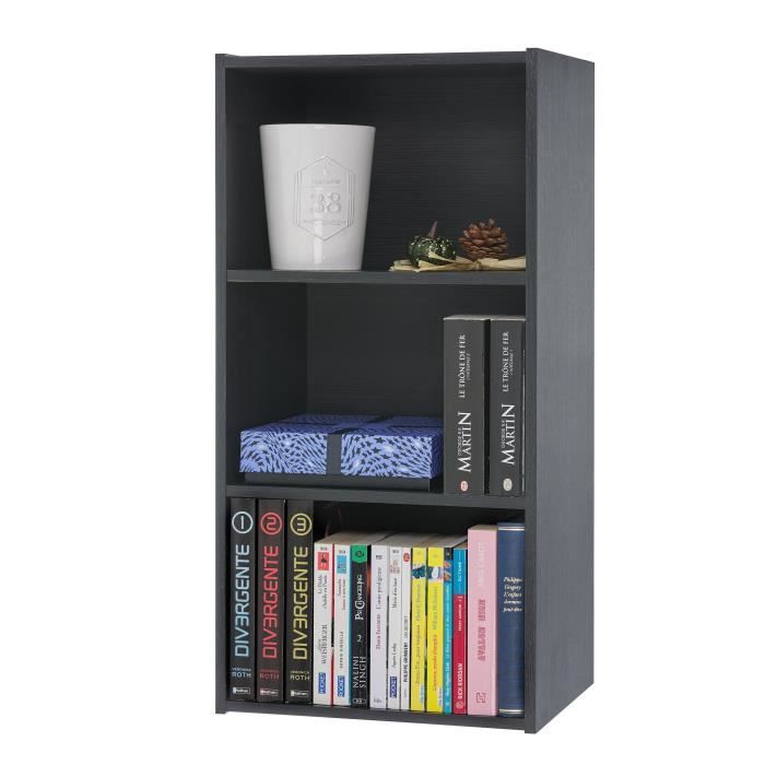 Iris Ohyama, Etagère, Boîte de rangement en bois, Meuble d'appoint, Empilable, STB-400, Marron Clair, L38.8 x P40 x H30.5 cm
