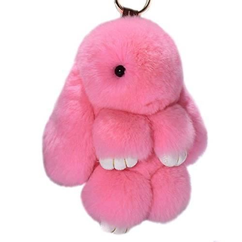 Ours pompon porte-clés peluche pendentif en cuir Pu voiture sac à main breloque