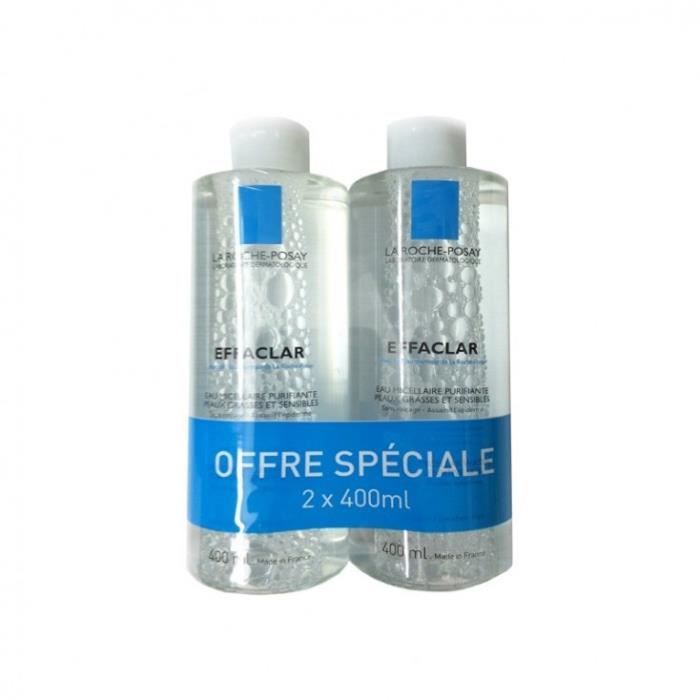 La Roche Posay Effaclar Eau Micellaire Purifiante Lot De 2 X 400ml