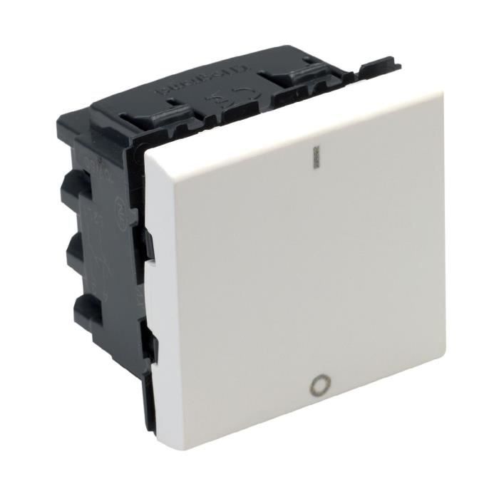 LEGRAND - Legrand - Interrupteur Ou Va-et-vient 10AX 250V~ Mosaic Easy Led 2 Modules Blanc Ref 077011l A7497898