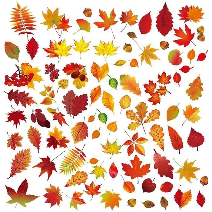 Décorations D'automne & Thanksgiving - 6 Autocollants Pour Fenêtre En PVC, Motifs Double Face, Faciles à Coller Et à Retirer - Décorez Votre Maison Pour La Saison