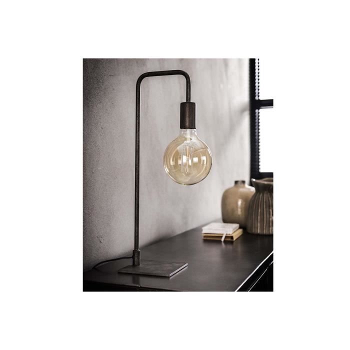 Miliboo Lampe A Poser Industrielle En Metal Noir Garbi Achat