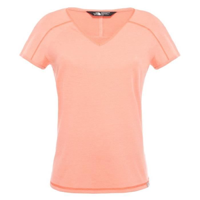 TEE SHIRT DAYSPRING FEMME THE NORTH FACE Orange Cdiscount Sport