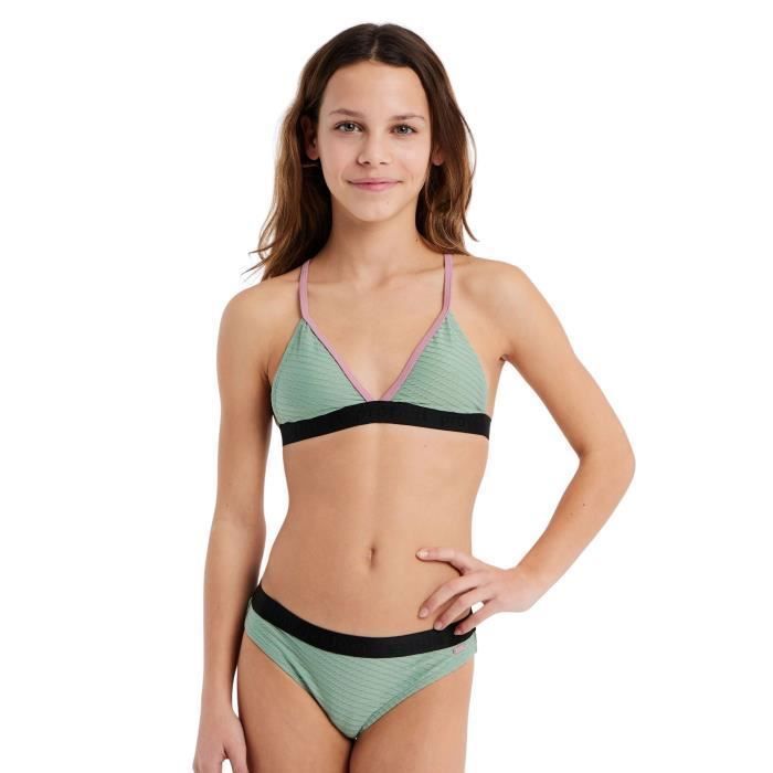 Maillot de bain 2 pièces triangle fille Protest Prtkamille - green baygreen  - 12 ans - Cdiscount Sport