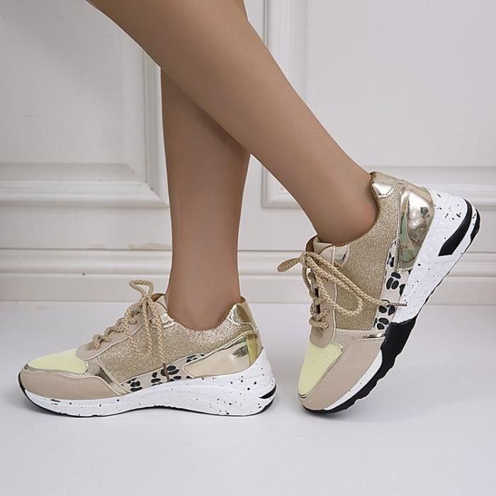 Baskets Chaussures de Course Femme Running Sport Fitness Respirantes Legere Gym Athletique Compensees Tennis Fitness Sneakers A4 Cdiscount Sport