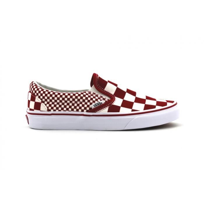 mix checker vans slip on