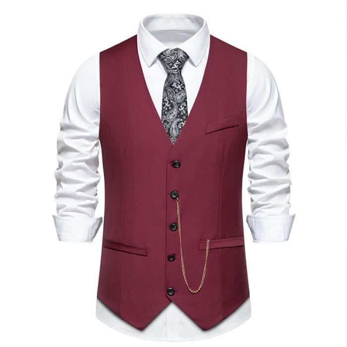 Gilet De Costume Homme Sans Manches - Coupe Ajustée Pour Mariage, Travail Ou Occasion Formelle - Taille 3XL - 2