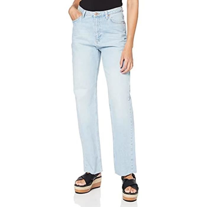 Pantalon en denim large à taille haute de Zara