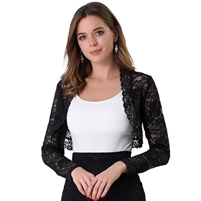 Boléro Dentelle Femme Transparent | Cardigan Léger Pour Mariage Ou Soirée | Taille S-3XL