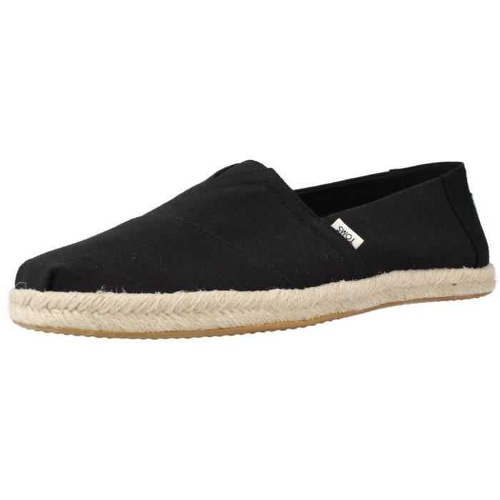 Espadrille Homme - TOMS - 124479 Noir - Dessus Textile - Semelle int. Gomme