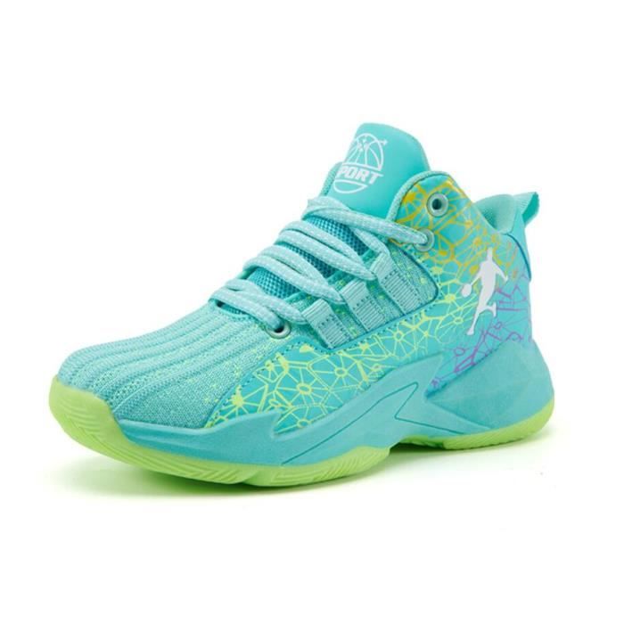 chaussures de basket-ball pour hommes à lacets baskets montantes hommes chaussures de basket-ball xk0808bk67im lune vert