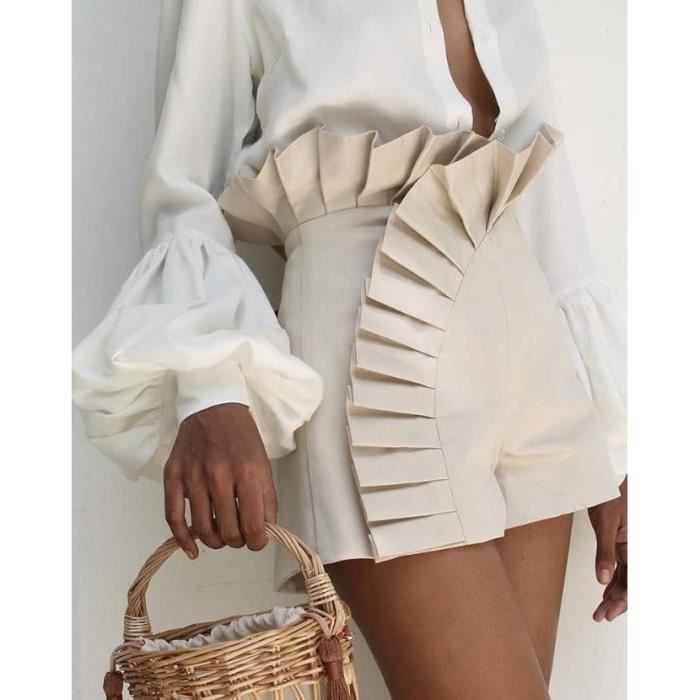 Skort Femme Varley Blanc Plissé - Taille S, Mixte Jupe-short Pour Tennis Ou Sortie