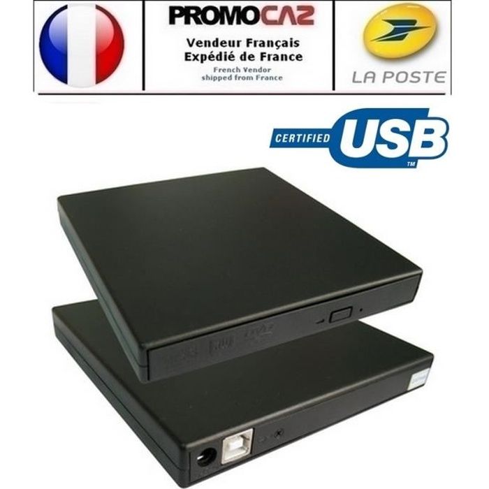 Lecteur CD et DVD (externe - USB) pour PC ou PC portable
