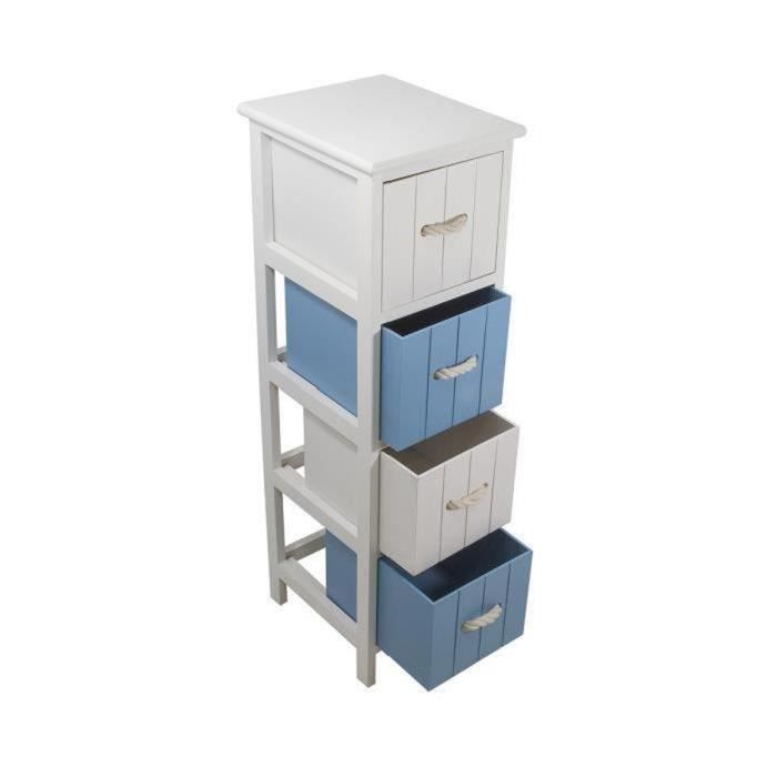 Meuble Salle De Bain En Bois Blanc Bleu Degrade Dim 25x29x86