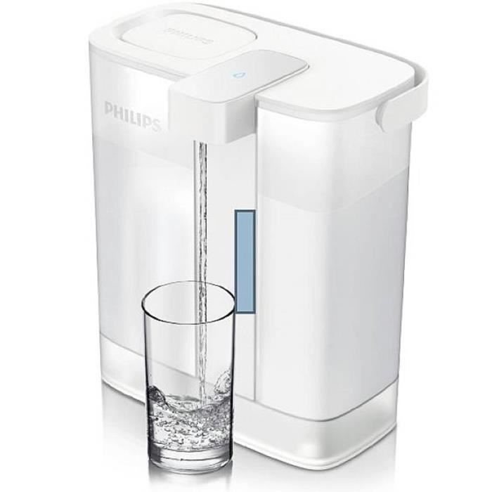 Carafe filtrante - PHILIPS - AWP2980WH-31 - 3 l - Blanc - Filtre instantané avec charbon actif