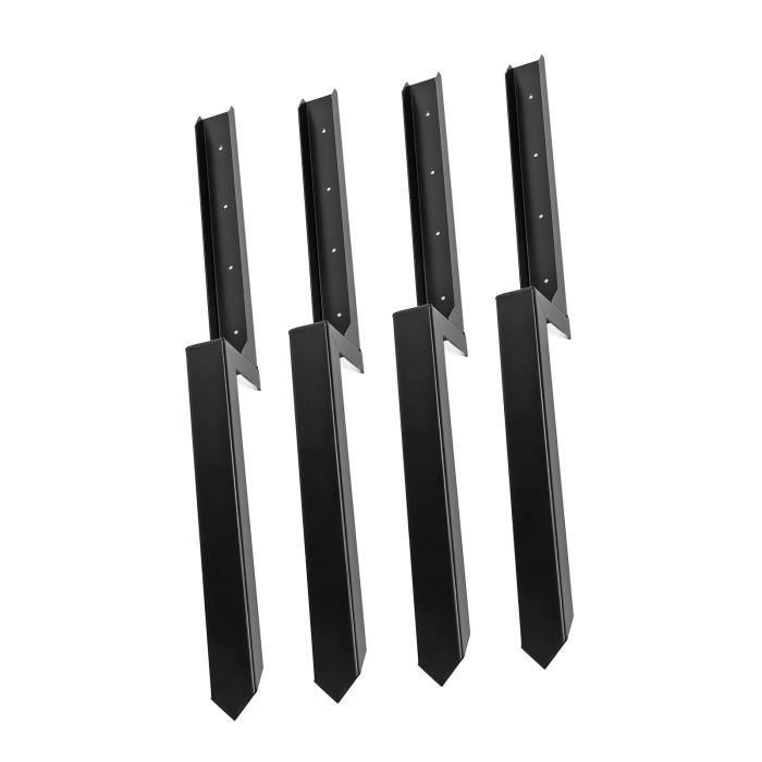 ARIFARO Lot De 10 Poteaux De Clôture En U Métal 91cm - Sans Creuser, Vert, Pour Jardin Et Terrain