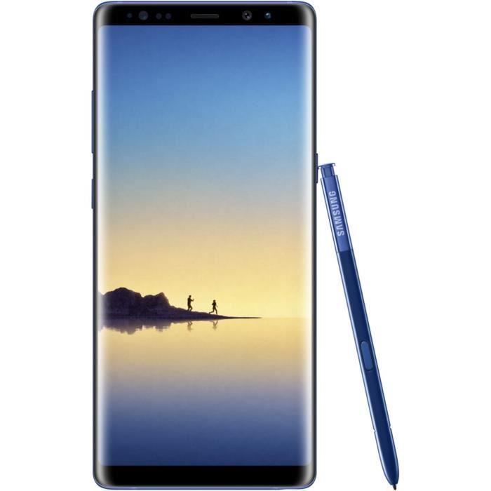 Vente T&eacute;l&eacute;phone portable Samsung Galaxy Note 8 64 go Bleu - Double sim - Reconditionné - Comme neuf pas cher