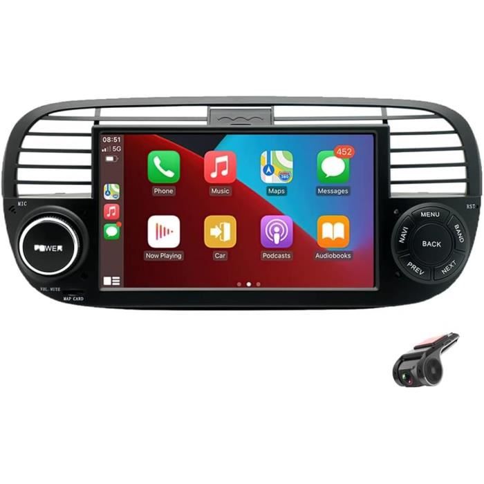 Écran Tactile 7" Carplay Sans Fil Et Android Auto - Autoradio Portable Bluetooth Avec Navigation GPS Et Commande Vocale