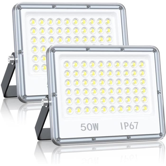 Projecteur LED Extérieur 50W Avec Détecteur De Mouvement - 5000LM - IP67 - Blanc Froid 7000K - YIQIBRO