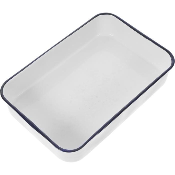 LIMOGES - Charles LAZEYRAS : Plat de service ovale, porcelaine émaillée