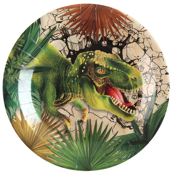 Assiette en carton Dinosaure Jurassic (x10) REF/7285