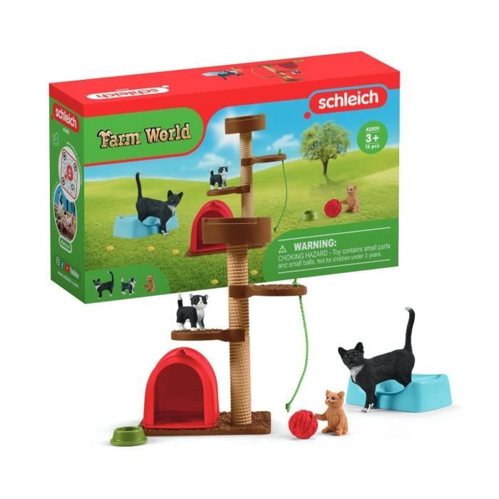 Assortiment de Figurines d'Animaux avec Chats et Chatons - Coffret de Jouets. Figurines réalistes av