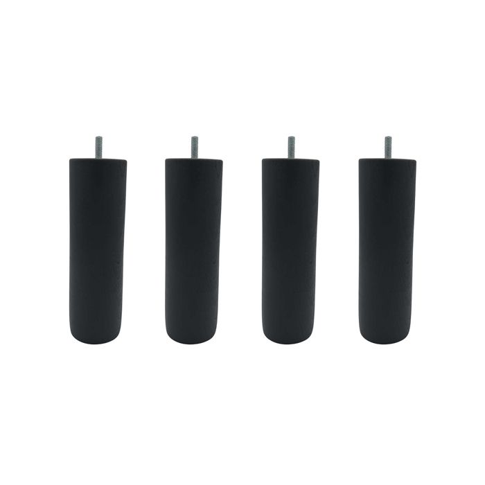 4 pieds cylindriques bois anthracite 25 cm - Anthracite - Fabriqué en France - Someo 4 pieds cylindriques bois anthracite 25 cm - Anthracite - Fabriqué en France - Someo