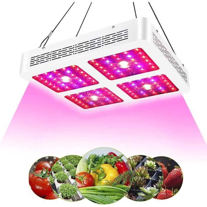 Lampe De Croissance Outsunny 10W Avec 3 Pots - LED Spectre Complet, Minuterie 8/12/16/24h, 5 Niveaux Luminosité, Hauteur Réglable