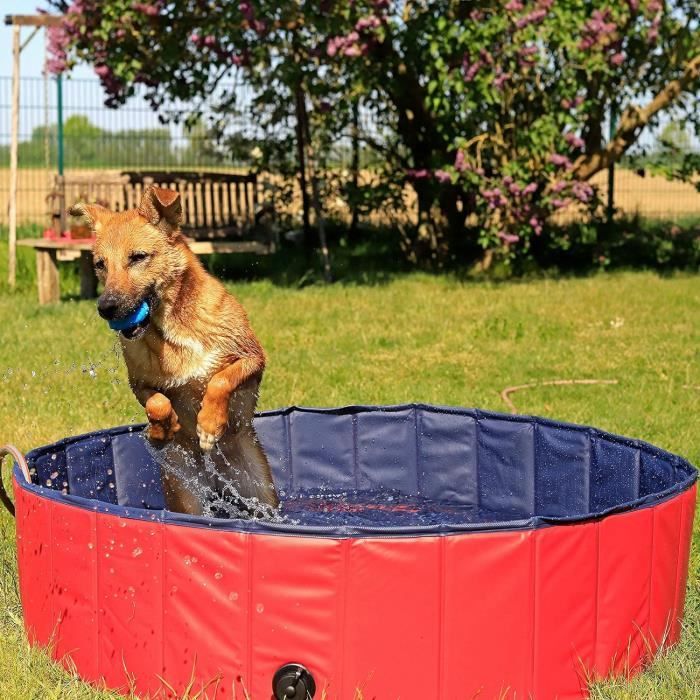 Comparer les prix de lionto Piscine pour Chien Pliable en PVC Bassin pour Chiens Baignoire pour Chien Piscine pour Animaux, (S) 80 cm Ø Hauteur 20 cm3
