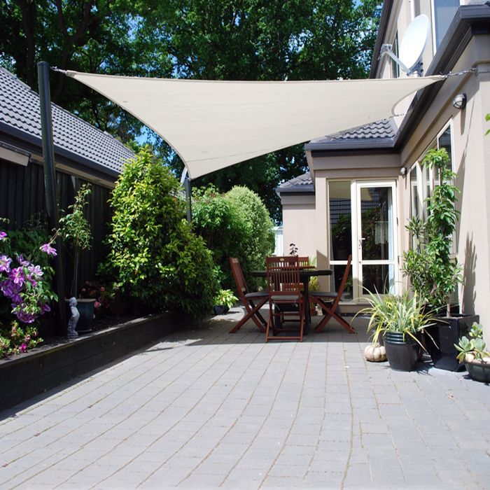 Voile D'ombrage 3x3x4,25 Mètres Triangulaire En HDPE Auvent Pour Jardin