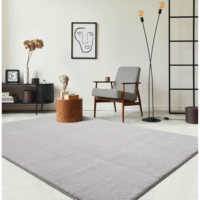 Tapis moelleux - THE CARPET - Relax - Antidérapant - Lavable - Sable - 60 x 110 cm