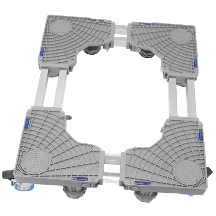 Bases Réglables Pour Machine à Laver BASVII - 2 Pièces, Roulettes De Meubles En Acier Inoxydable 300kg, Base Antidérapante Pour Transport Facile