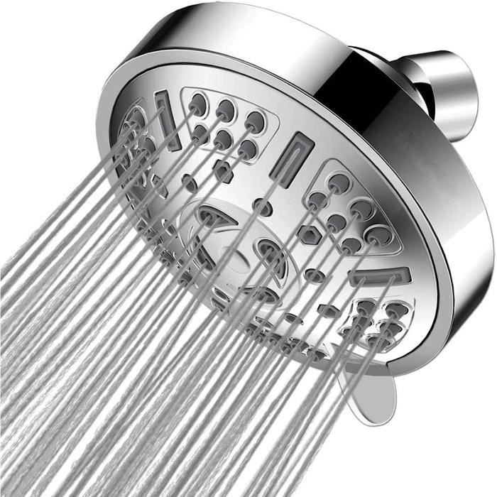 HOPOPRO Pommeau De Douche Haute Pression 9 Modes – Multifonction, Économie D’Eau, Buses Autonettoyantes