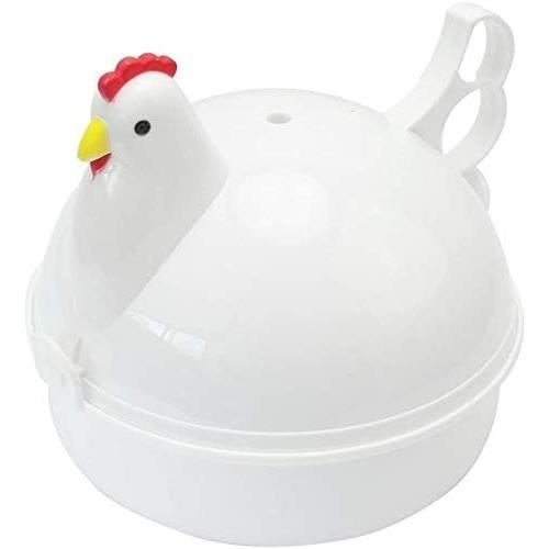 Cuiseur à Œufs Micro-ondes En Forme De Poulet - Pocheuse 4 Œufs Résistante à La Chaleur