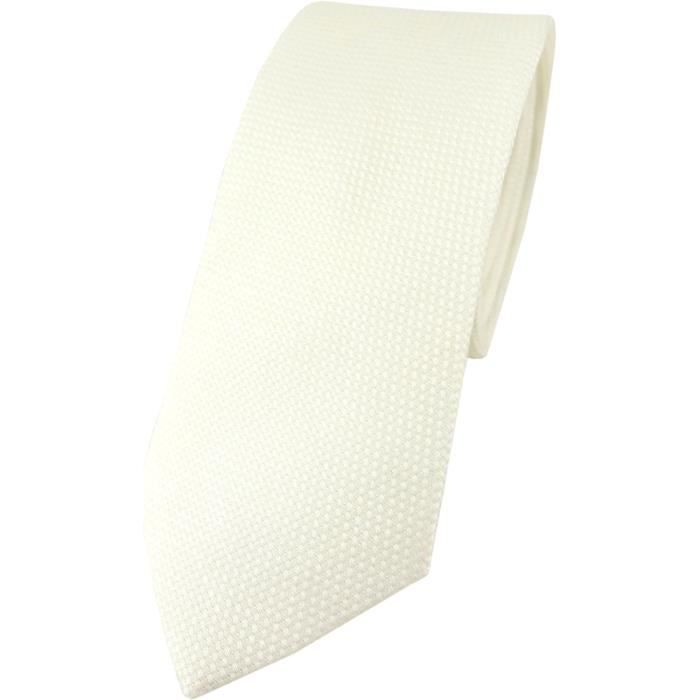 Cravate Fine TigerTie 100% Lin - Largeur 5.5 Cm, Longueur 150 Cm, Design Uni