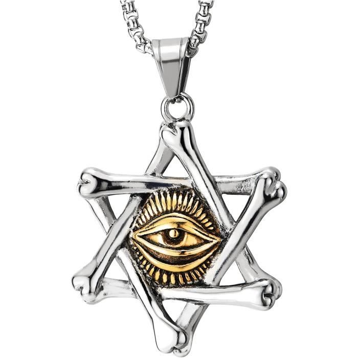Collier Crâne Et Os Halloween - Accessoire Costume Effrayant Et Fun