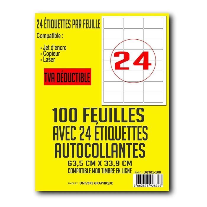 Speciale zelfklevende etiketten op A4 (CL24AH - 70 x 36 mm - 24 per vel) - Expertise die een