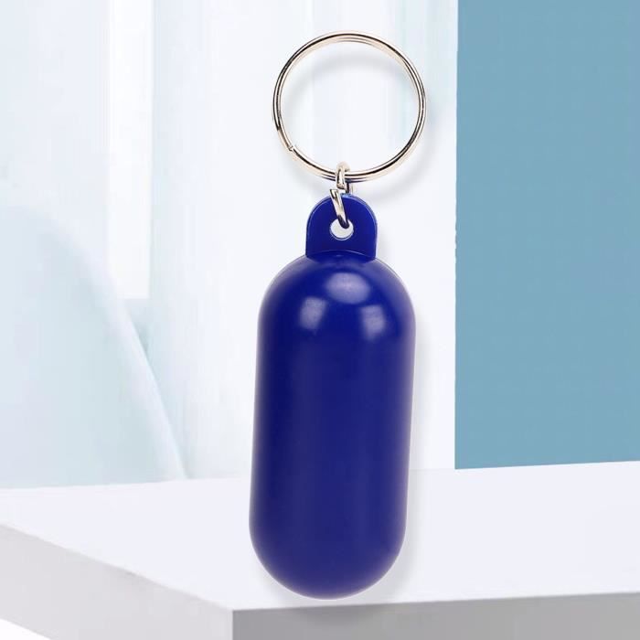 Porte-clés En Cuir Bleu Marine - 4 Attaches - Cuirs Ney