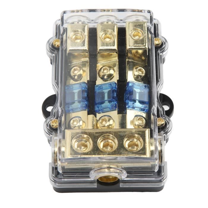 Porte-fusible ANL Pour Installation Audio Voiture - Compatible Câbles 0/2/4 Gauge, Fusible 300A Inclus