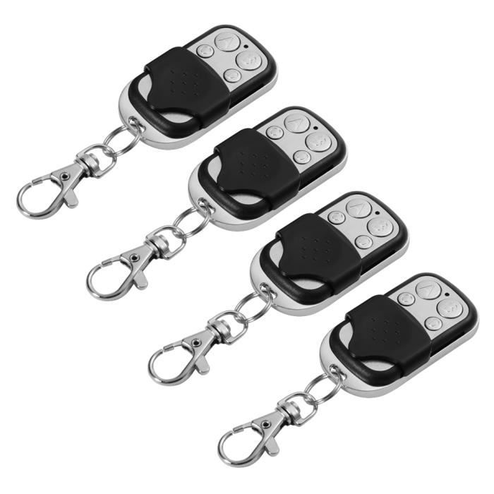 XCSOURCE 4pcs Télécommande Universel Clonage Portail Electrique Garage Ouvre-Porte Fob 433mhz Remplacement Porte Clé HS641