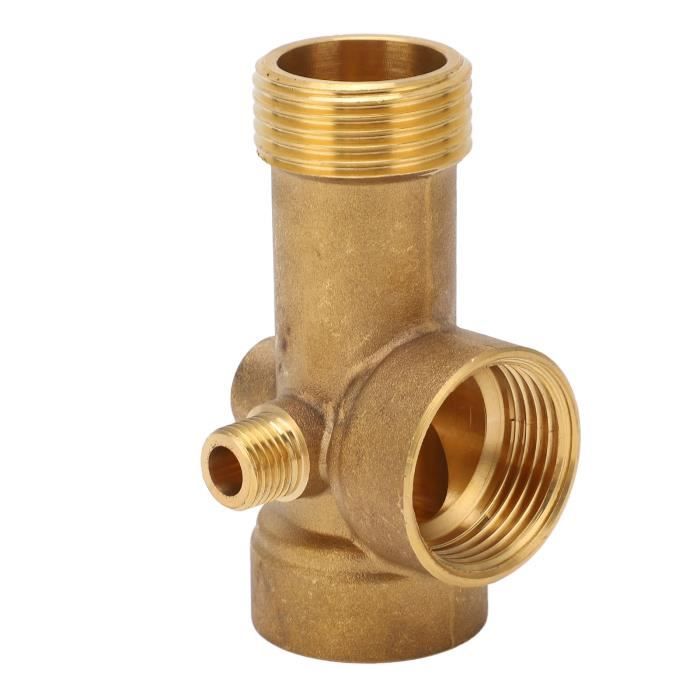 Raccord De Tuyau En Laiton De Plomberie Pneumatique, Filetage Mâle/femelle 1/8 "1/4" 3/8 "1/2" BSP Type Tee, Raccords En Cuivre, Adaptateur Eau, Huile Et Gaz (Color : Gold, Size : 1/4 Inch