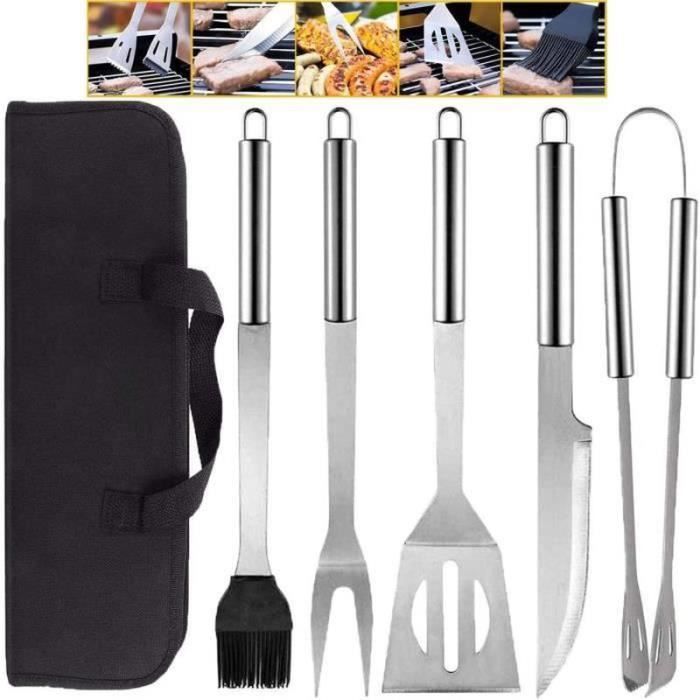 Ensemble complet d'outils de barbecue WDMT™ dans une pochette assortie - Perfect pour