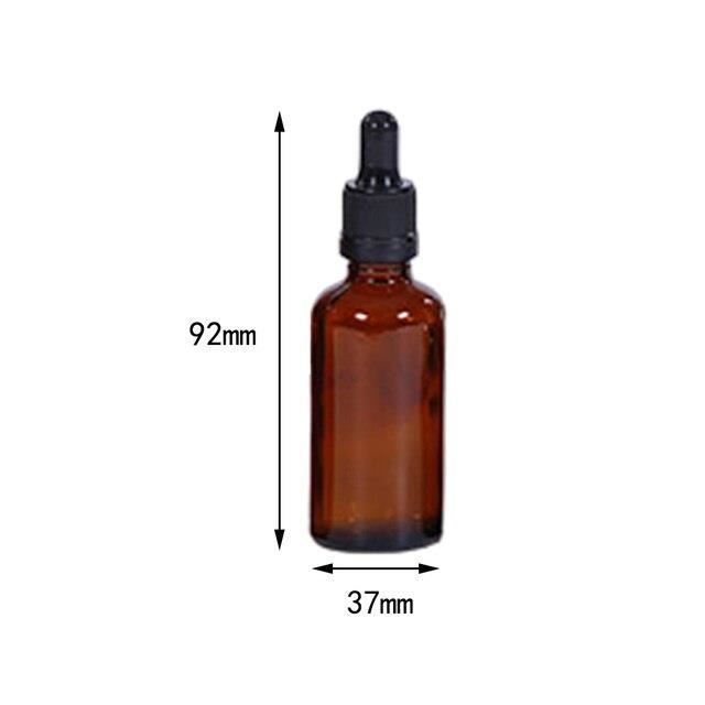 Flacons Compte-Gouttes Verre Ambré 50ml - Lot De 2 Avec Accessoires - Pour Huiles Essentielles, Teintures