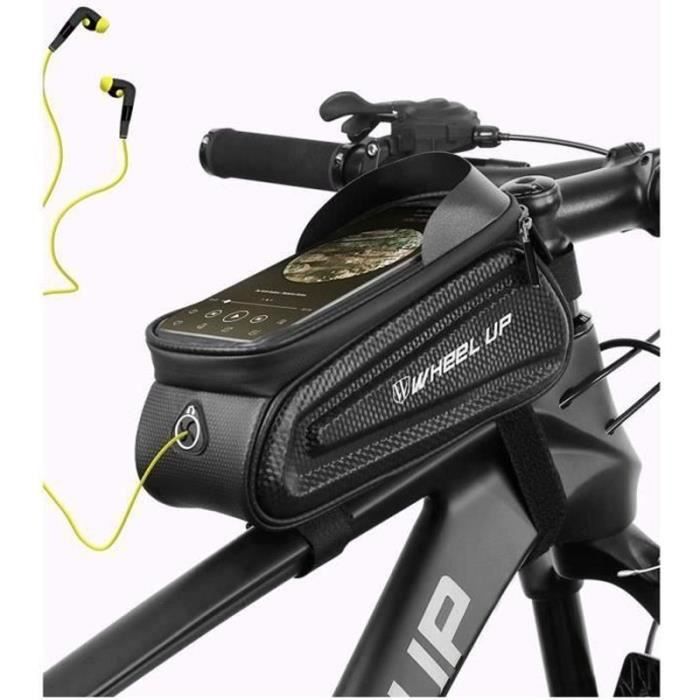 Sacoche Guidon Vélo 6L Witnewrage - Avec Support Phone Tactile, Housse Pluie | Pour Vélo Électrique, Ville