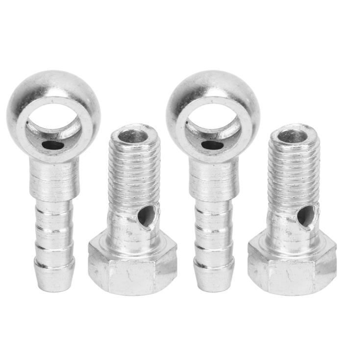 Raccord Banjo Moto Universel - 12mm Intérieur, 10mm Extérieur, Métal, Pour Frein, Carburant, Air