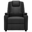 7632Inspiré® Fauteuil luxe confort & relaxation,Fauteuil de massage inclinable électrique Noir Similicuir SIZE:75 x 88 x 106 cm Meub-1