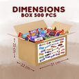 BOX GOURMANDE - Méga Assortiment de 500 Mini-Chocolats : Célébrations, Kinder, Milka, Daim, Toblerone-1