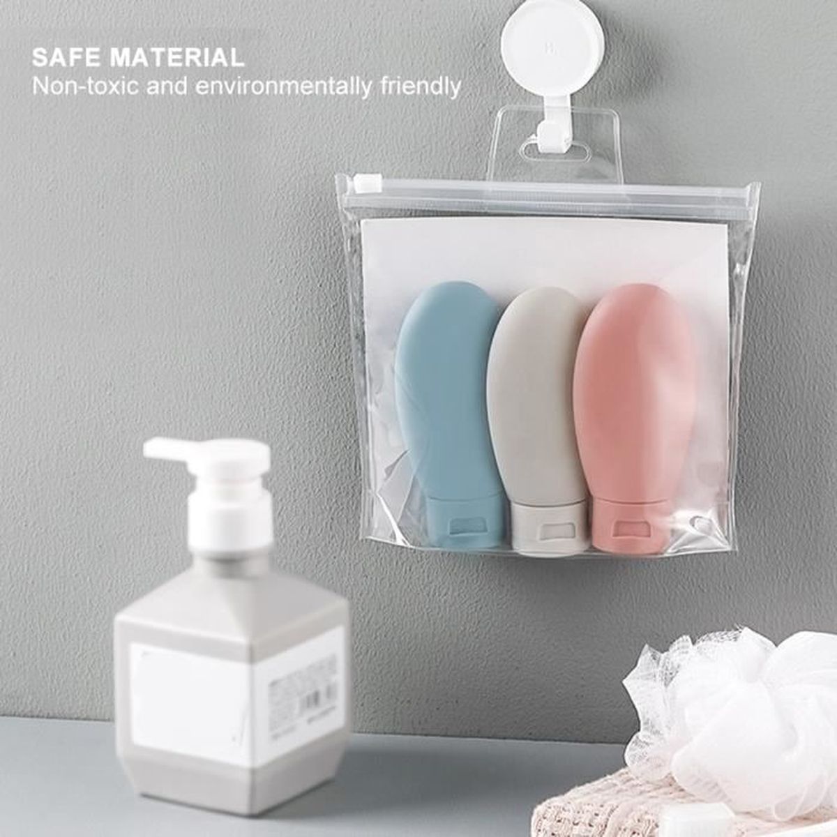 2 Pcs Bouteille De Gel Douche Pression Enfant Dispensateur Distributeur